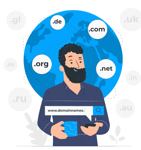 Buying a domain illustration